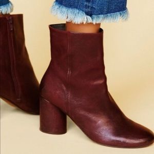 Free people burgundy lotus boots